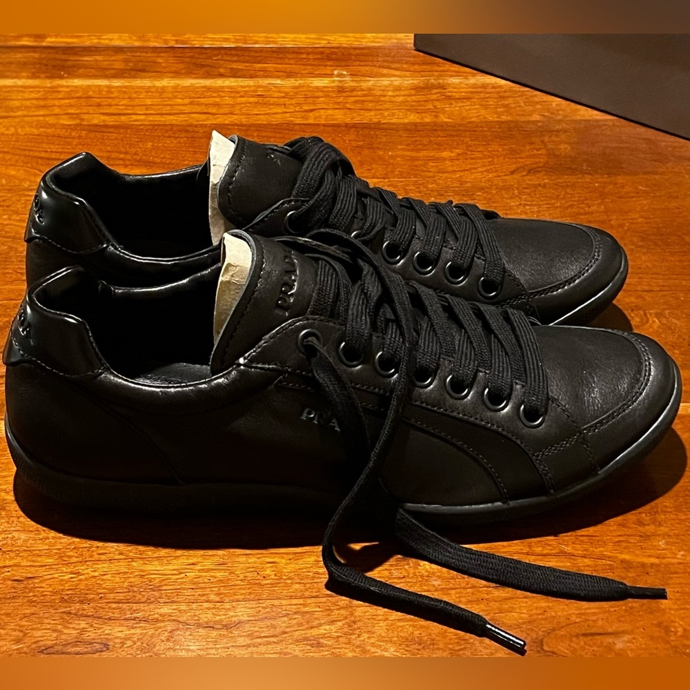 Men’s Authentic Prada Sneakers Size 9 Pristine - Unworn Nero 4E1835 - Picture 5 of 8